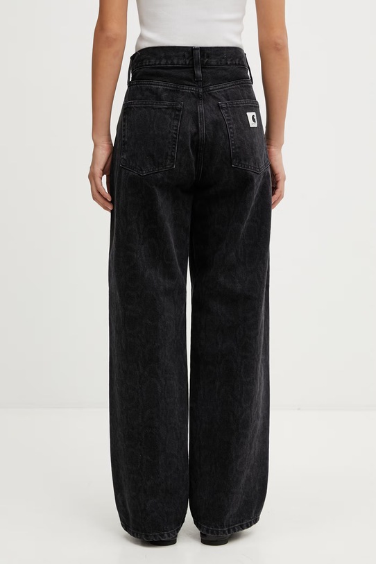 Odzież Carhartt WIP W' Snake Arin Pant jeansy tapered damskie I036596.3R260 czarny