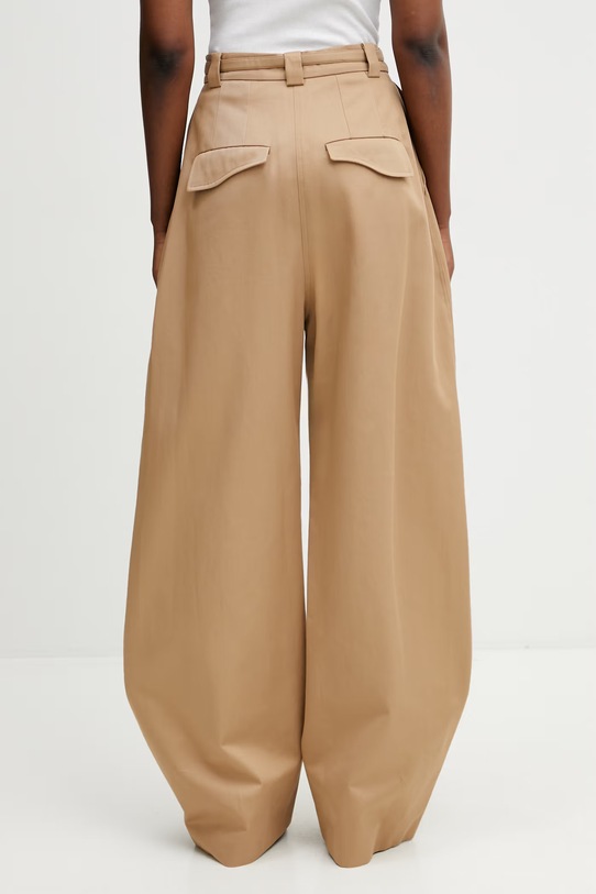 Odzież Sportmax Spxidoneo spodnie bawełniane damskie 2612131072600 beżowy