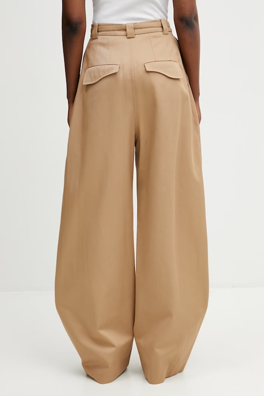 Odzież Sportmax Spxidoneo spodnie bawełniane damskie 2612131072600 beżowy