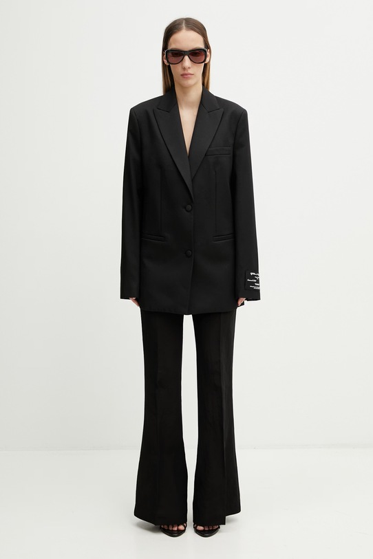 Sportmax Spxfragola spodnie garniturowe z wiskozą damskie 2612131092600 czarny