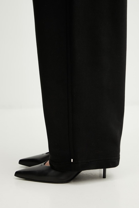 Sportmax Spdnespola spodnie dresowe z bawełną damskie czarny 2612781015600