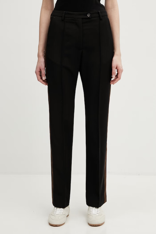 Wales Bonner Suite Tuxedo spodnie z wełną damskie czarny WS26TR02.WO01.989