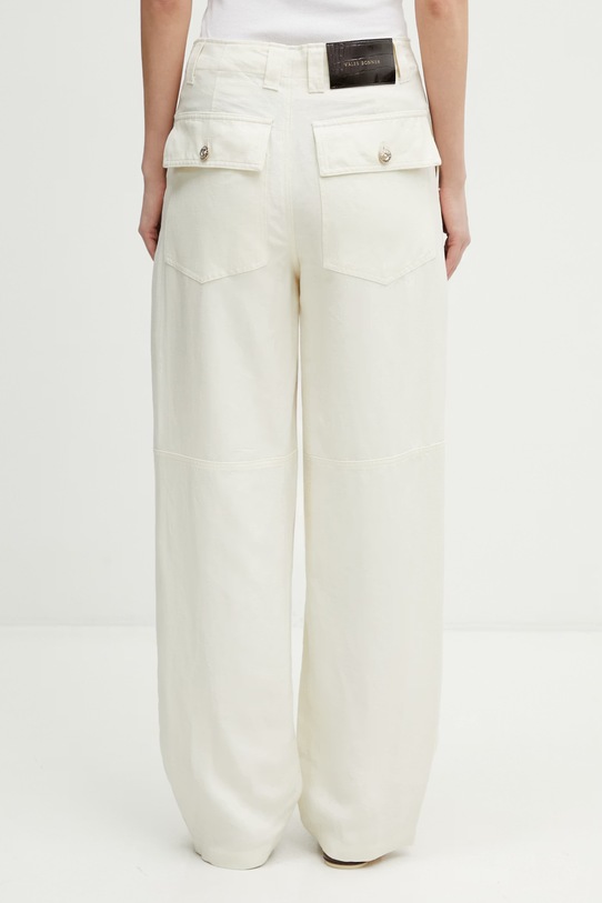 Odzież Wales Bonner Hymn spodnie z lnem damskie WS26TR04.LI02.100 beżowy