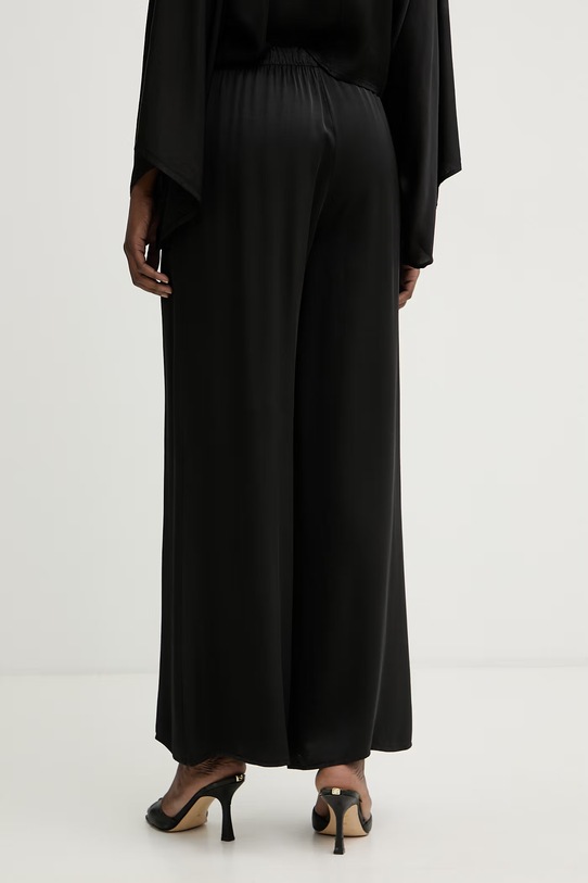 Odzież Haveone spodnie palazzo damskie z wiskozy PWG.Q011 czarny