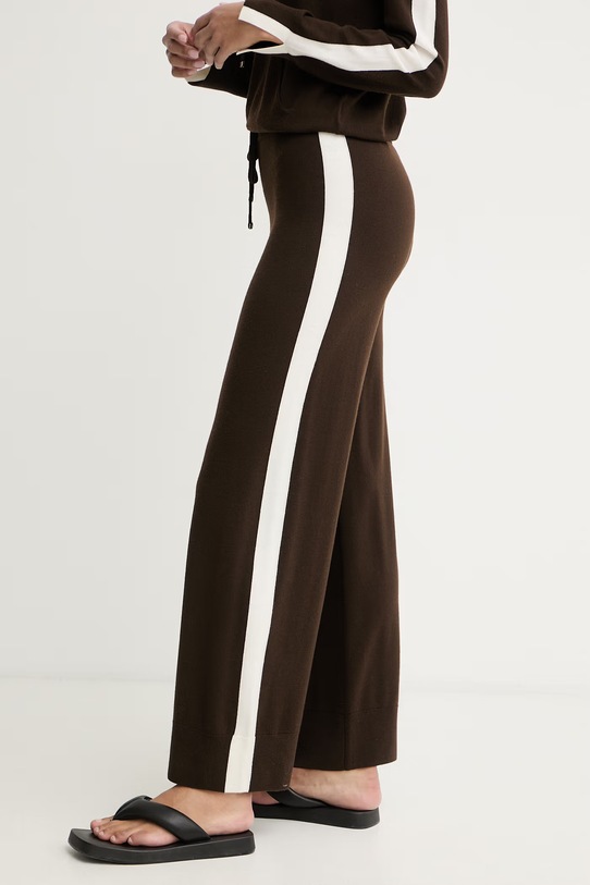 From Future spodnie dresowe damskie wełniane brązowy WJO03681