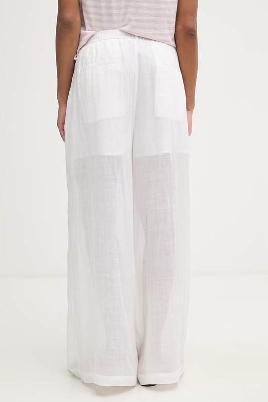 Odzież Isabelle Blanche spodnie straight damskie lniane IS26SS.P065.T017.MOD biały