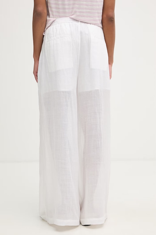 Odzież Isabelle Blanche spodnie straight damskie lniane IS26SS.P065.T017.MOD biały