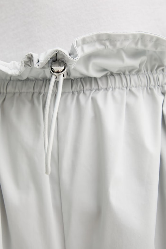 Isabelle Blanche paperbag kalhoty dámské s bavlnou tyrkysová IS26SS.P131.T011