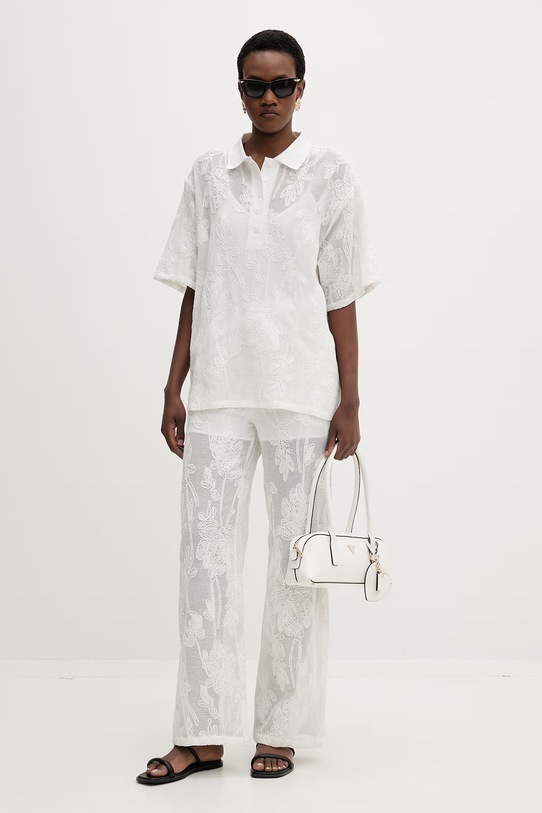 Isabelle Blanche spodnie damskie bawełniane IS26SS.P161.T016 beżowy SS26