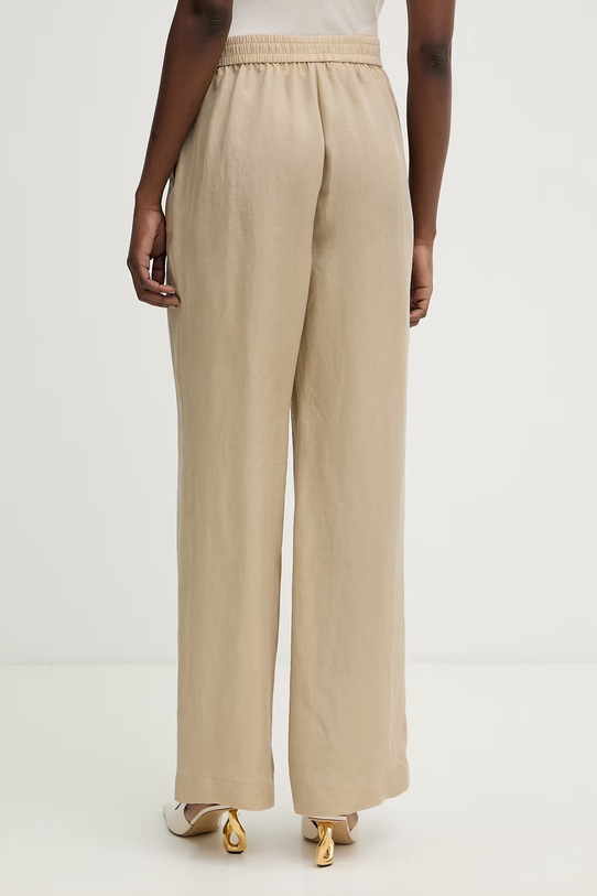 Odzież BOSS spodnie palazzo damskie z lyocellem Tavati2 102772 50556231 beżowy