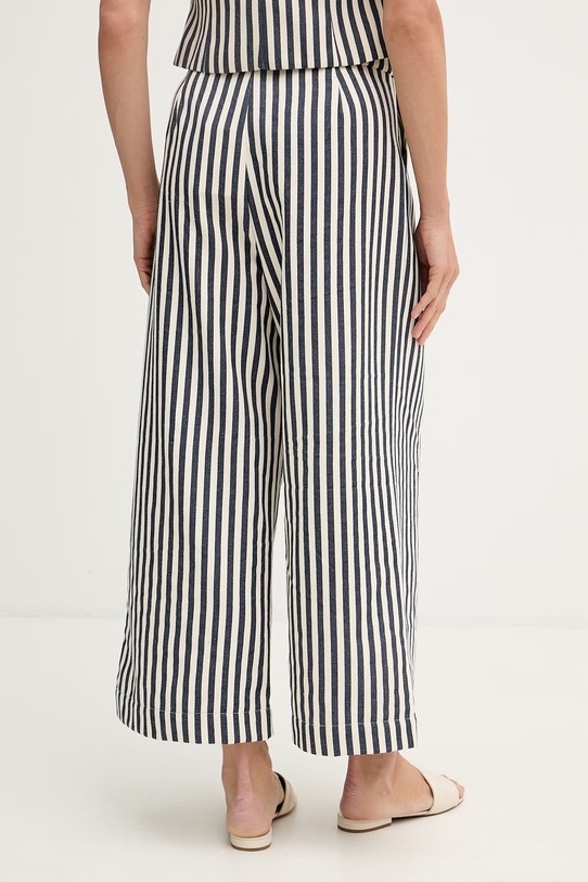 Odzież Lola Casademunt spodnie damskie z bawełną LS2614001 granatowy