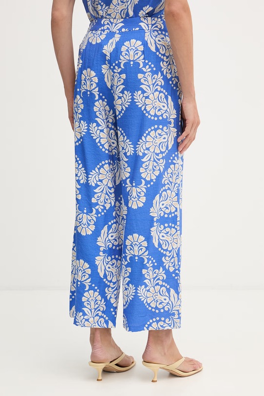 Odzież Lola Casademunt spodnie damskie z wiskozą LS2614037 niebieski