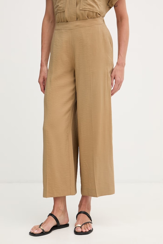 Lola Casademunt spodnie damskie z wiskozą brązowy MS2614008