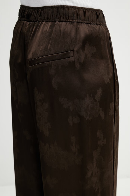 GANNI spodnie palazzo damskie brązowy A1080120