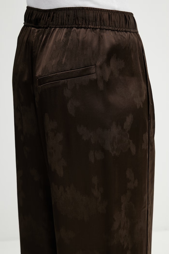 GANNI spodnie palazzo damskie brązowy A1080120