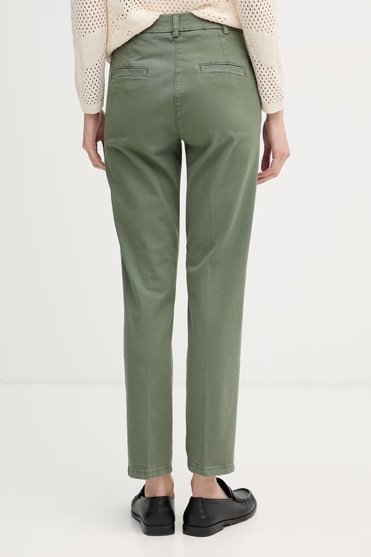 Одежда United Colors of Benetton брюки chinos женские из хлопка с эластаном 4Y77DF0AW зелёный