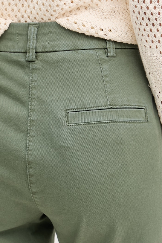 United Colors of Benetton Παντελόνι chino γυναικείο βαμβακερό με ελαστάν πράσινο 4Y77DF0AW