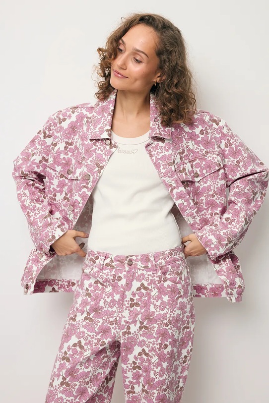 BIZUU hlače ženske denim DONY roza DONY.ROZOWY