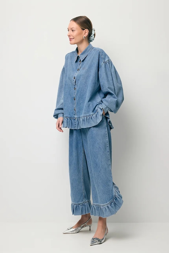 Odzież BIZUU spodnie damskie jeansowe NELLA NELLA.NIEBIESKI niebieski