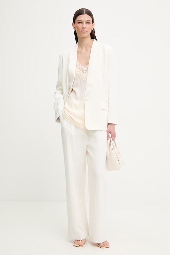 MUNTHE nohavice dámske s viskózou KOSMILA 261146226186 béžová SS26