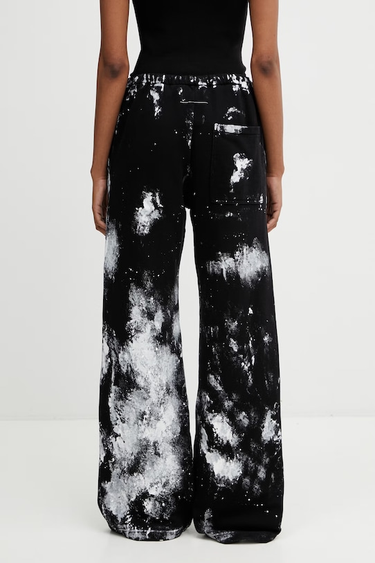 Odzież MM6 Maison Margiela spodnie dresowe bawełniane damskie S62KB0263.M25014 czarny