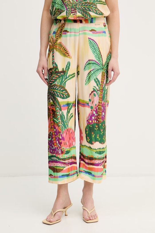 Lola Casademunt панталон тип кюлоти дамски от вискоза зелен LS2614013