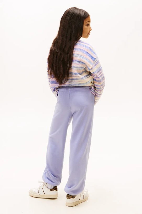 Tommy Hilfiger spodnie dresowe dziecięce fioletowy KG0KG08981.128.176.PPY2