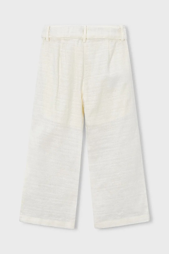 Dziewczynka Mayoral spodnie z dodatkiem lnu dziecięce 3585.6B.Mini.PPY2 biały