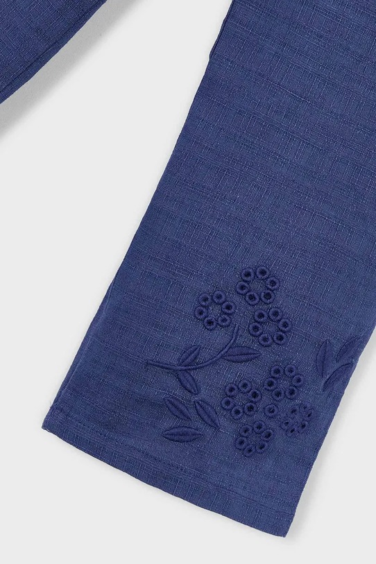 Dziewczynka Mayoral spodnie z dodatkiem lnu dziecięce 3585.6B.Mini.PPY2 niebieski