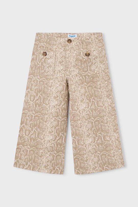 Mayoral spodnie bawełniane dziecięce wzorzyste beżowy 3587.6F.Mini.PPY2