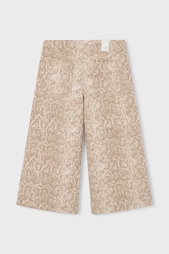 Mayoral spodnie bawełniane dziecięce 3587.6F.Mini.PPY2 beżowy SS26