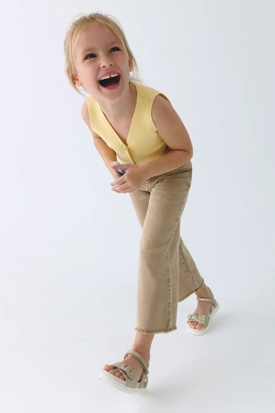 Mayoral spodnie dziecięce z elastanem beżowy 3588.6F.Mini.PPY2