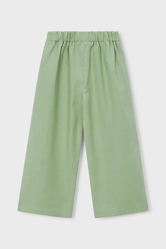 Mayoral spodnie z domieszką lnu dziecięce 3589.6G.Mini.PPY2 zielony SS26