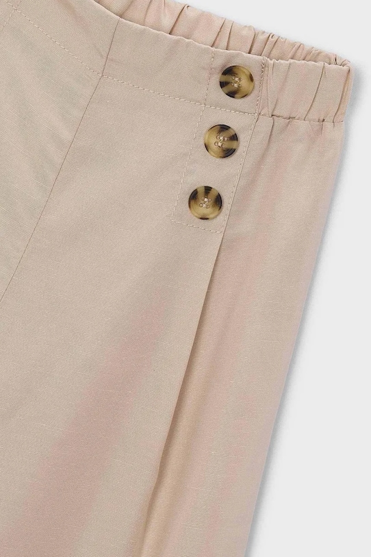 Dziewczynka Mayoral spodnie z domieszką lnu dziecięce 3589.6G.Mini.PPY2 beżowy