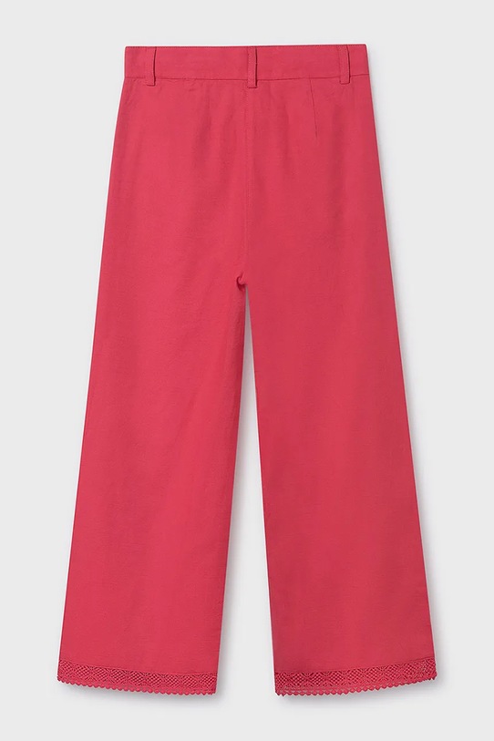 Mayoral spodnie bawełniane dziecięce 6545.8A.Junior.PPY2 różowy SS26