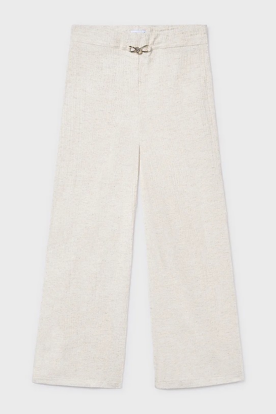 Mayoral spodnie z dodatkiem lnu dziecięce 6547.8A.Junior.PPY2 beżowy SS26