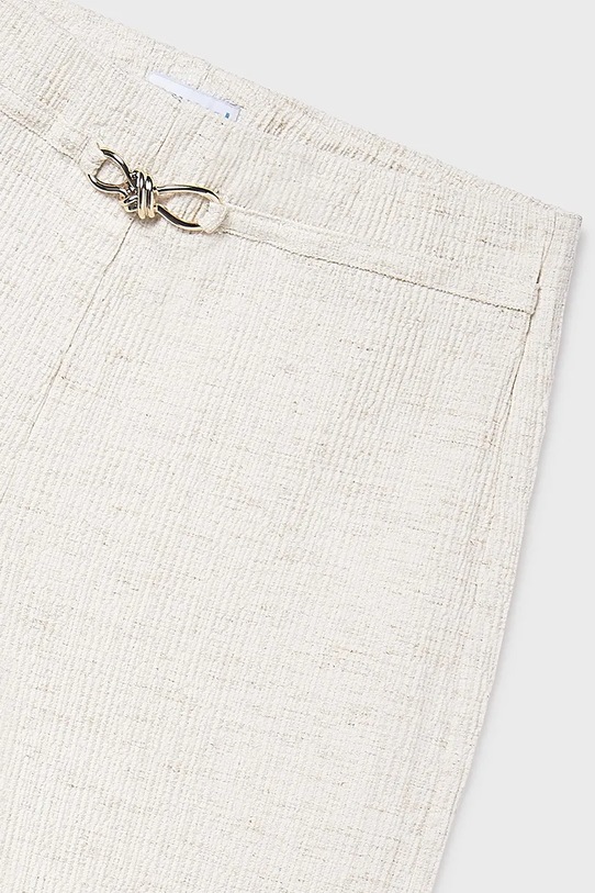 Mayoral spodnie z dodatkiem lnu dziecięce beżowy 6547.8A.Junior.PPY2