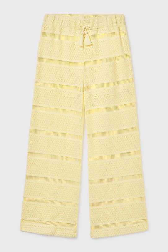Mayoral spodnie dziecięce dzianina żółty 6550.8C.Junior.PPY2
