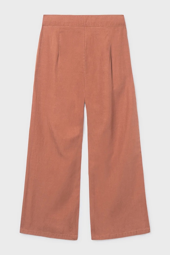 Dziewczynka Mayoral spodnie z dodatkiem lnu dziecięce 6551.8C.Junior.PPY2 pomarańczowy