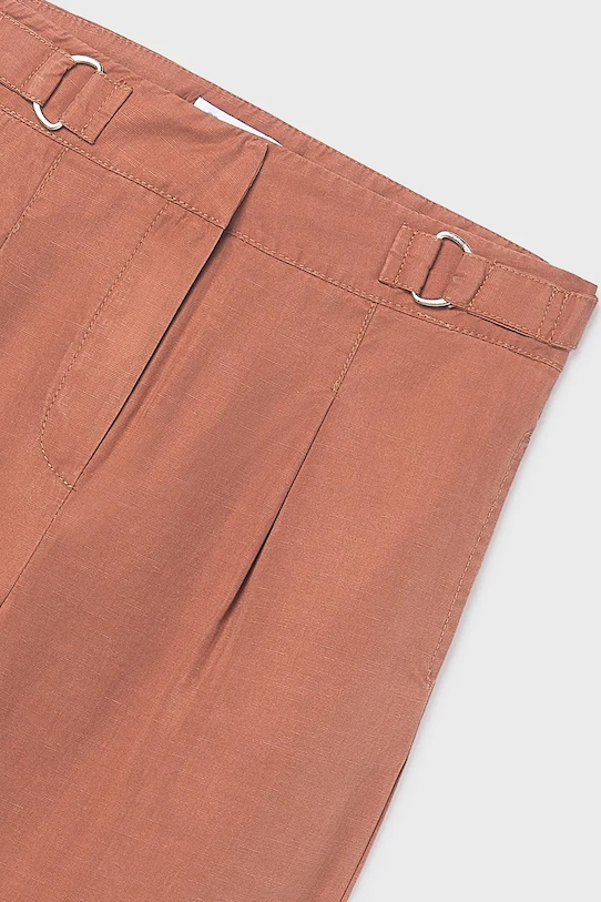 Mayoral spodnie z dodatkiem lnu dziecięce pomarańczowy 6551.8C.Junior.PPY2