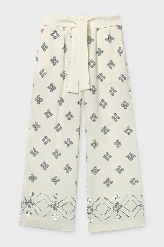 Mayoral spodnie dziecięce tkanina biały 6553.8D.Junior.PPY2