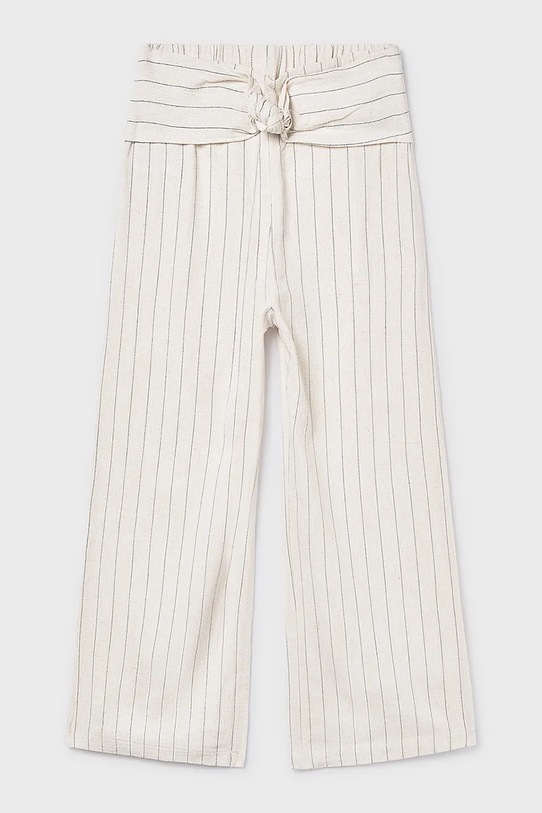 Mayoral spodnie z domieszką lnu dziecięce 6576.8D.Junior.PPY2 beżowy SS26