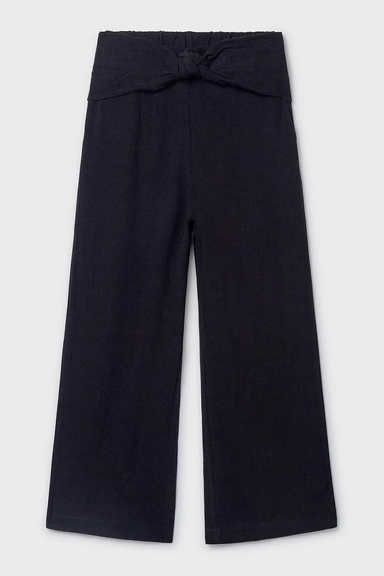 Dječje hlače s dodatkom lana Mayoral tkanina crna 6576.8D.Junior.PPY2