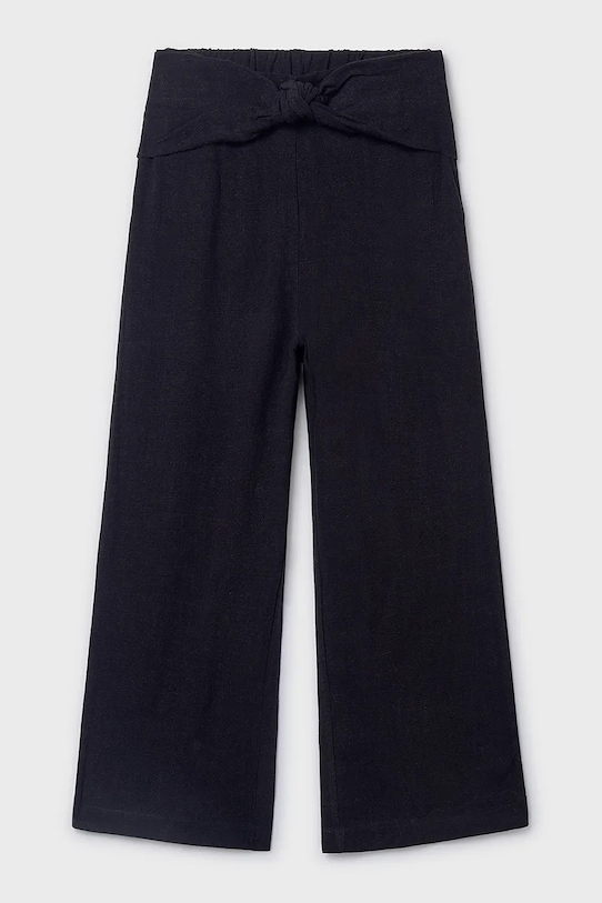 Dječje hlače s dodatkom lana Mayoral tkanina crna 6576.8D.Junior.PPY2