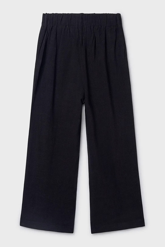 Dječje hlače s dodatkom lana Mayoral 6576.8D.Junior.PPY2 crna SS26