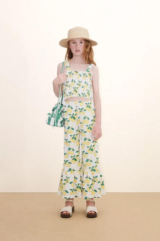 Tinycottons spodnie dziecięce ORANGES PANT SS26.028 żółty