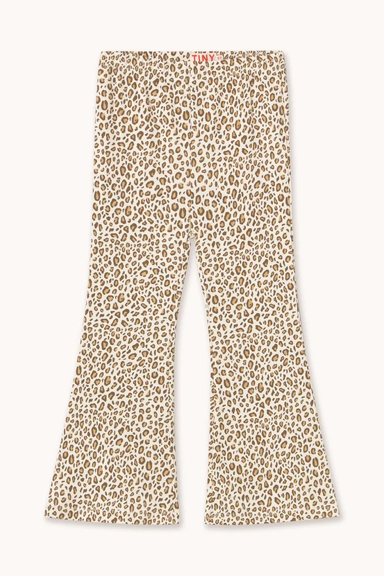 Tinycottons spodnie dziecięce ANIMAL PRINT RIB PANT wzorzyste beżowy SS26.124