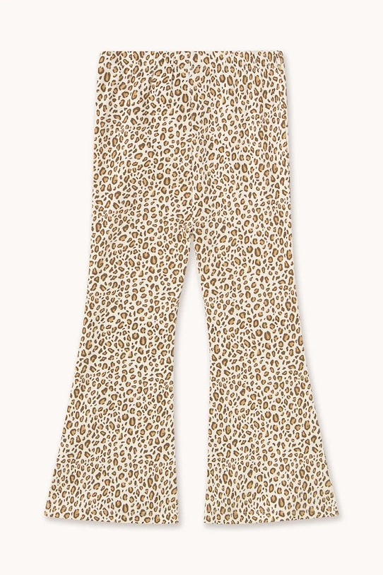 Tinycottons spodnie dziecięce ANIMAL PRINT RIB PANT SS26.124 beżowy SS26