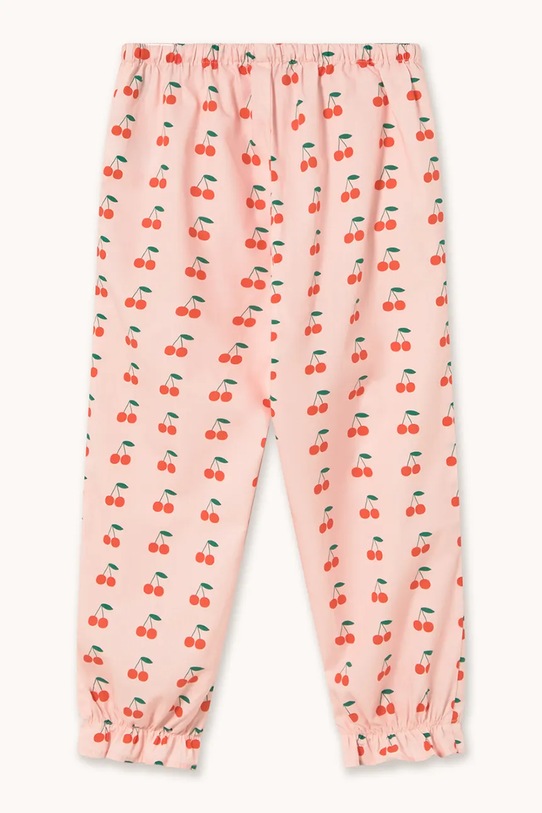 Dziewczynka Tinycottons spodnie bawełniane dziecięce CHERRIES PANT SS26.276 różowy