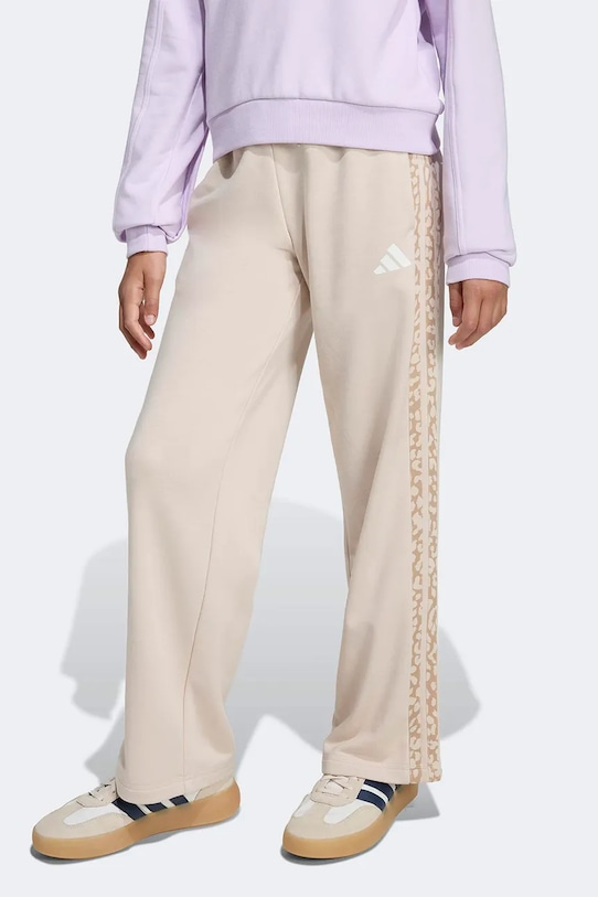 Детские спортивные штаны adidas трикотаж бежевый KB6973